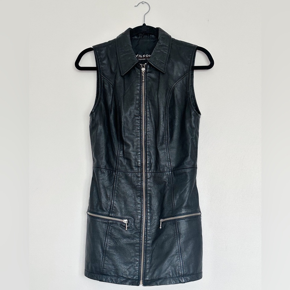 Vintage sleeveless biker dress